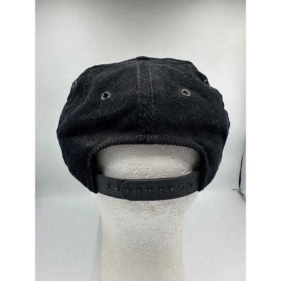 Vintage AVIA Corduroy SnapBack Trucker Hat Black Embroidered Logo - Picture 4 of 9